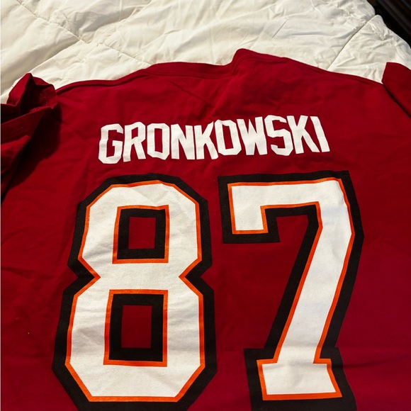 NFL Buccaneers Team Apparel Red Jersey - Picture 3 of 4